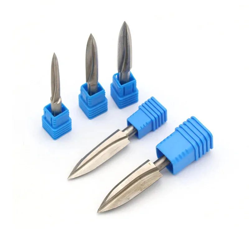 6/8/10/12/14mm HSS Two Blades Carving Knife 6mm Shank Milling Cutters 2 Blades Sharp Edges Engraving Woodworking Tools