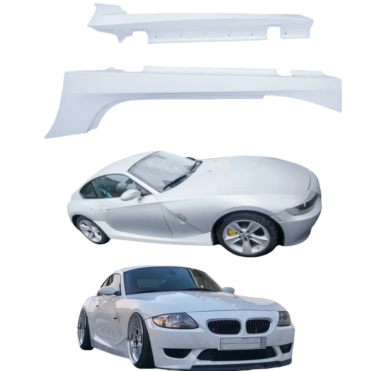 

For Z4 E85/E86 Upgrade side skirts front fenders rear fender,front Spoilers,front and Rear Bumpers Fender air Dams Body Kits