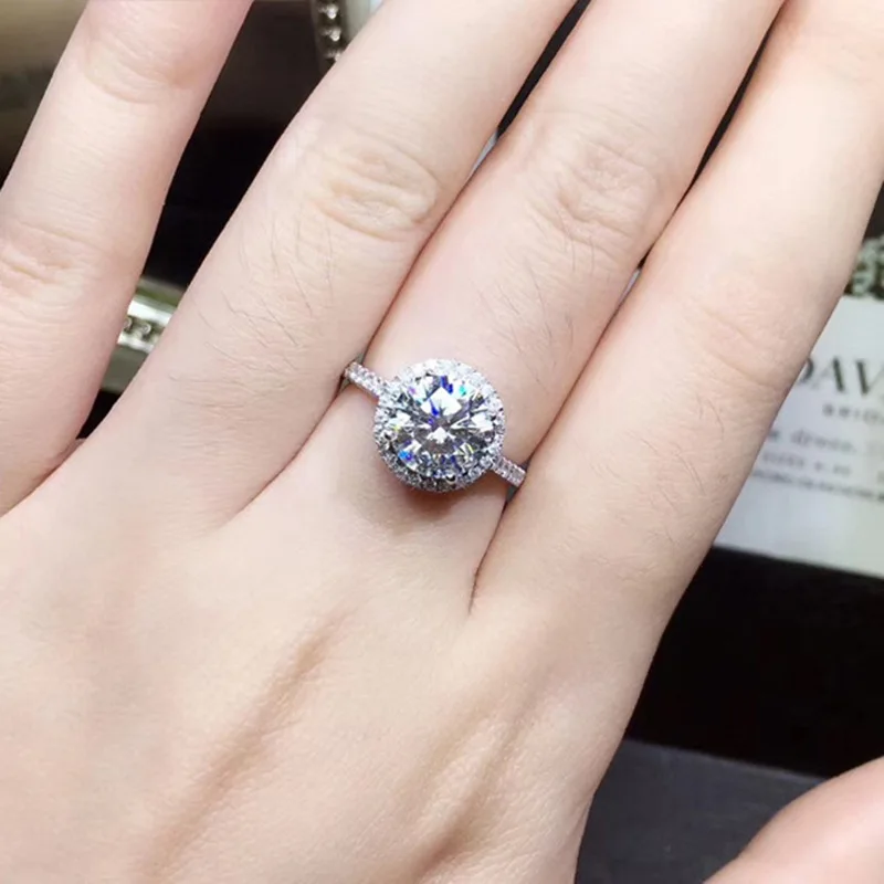 S925 Sterling Silver Ring New Mozzarella Diamond Ring For Women Internet Celebrity Live Stream Exclusive Set Zircon Fashion Ring