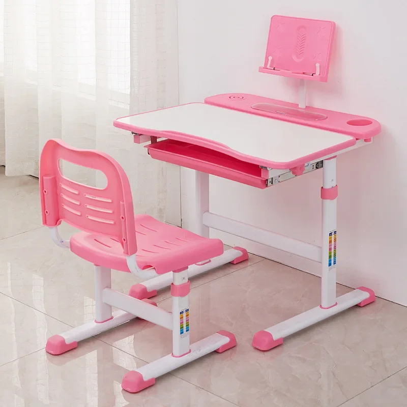 Manufacturer Supply Height Adjustable Kids Study Table Chair Kids Home Writing Desk Combination For Living Room Kids Furniture