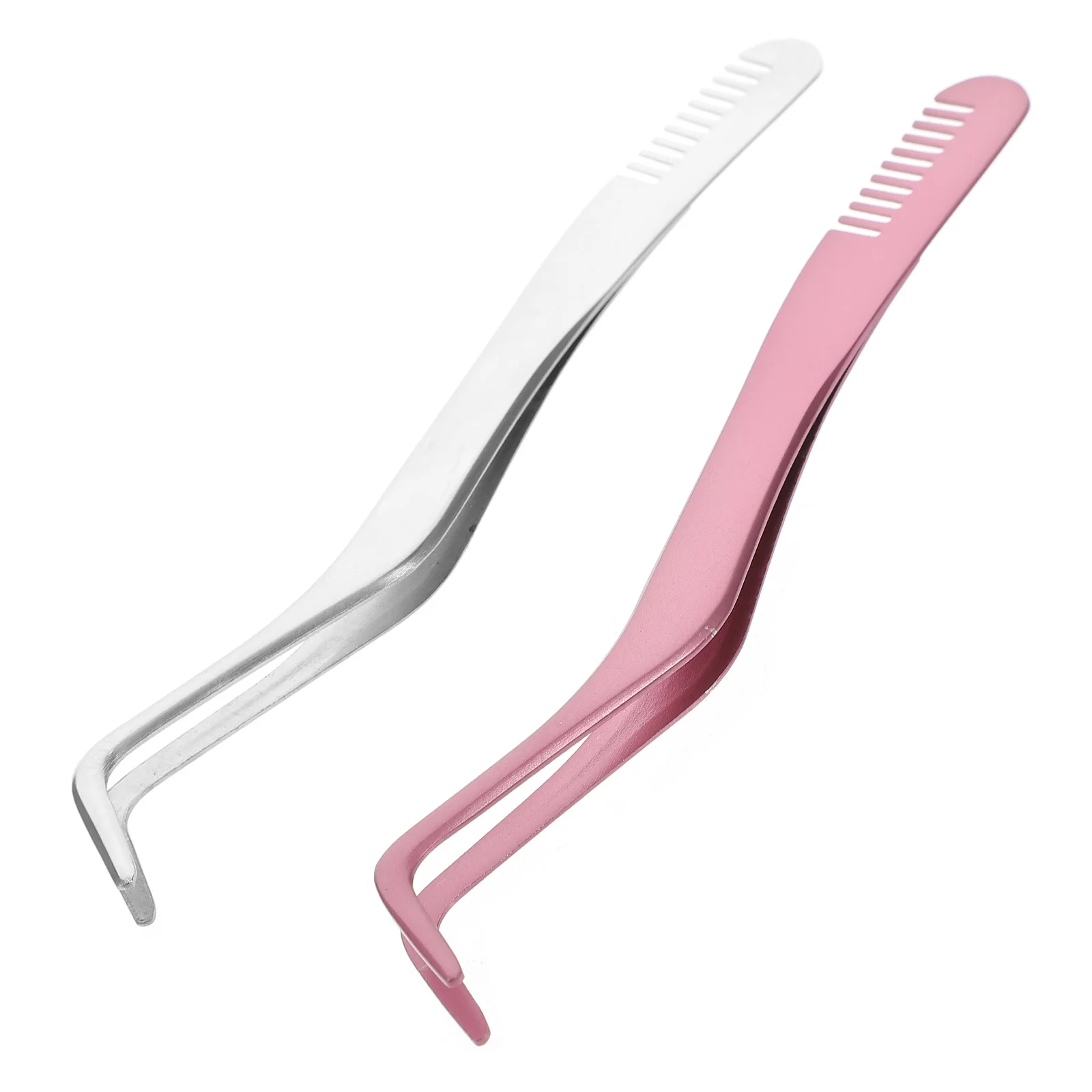 2 szt. Pęseta do rzęs ze stali nierdzewnej, aplikator do rzęs, małe narzędzie do rzęs, ergonomiczne profesjonalne narzędzie do makijażu rzęs dla kobiet