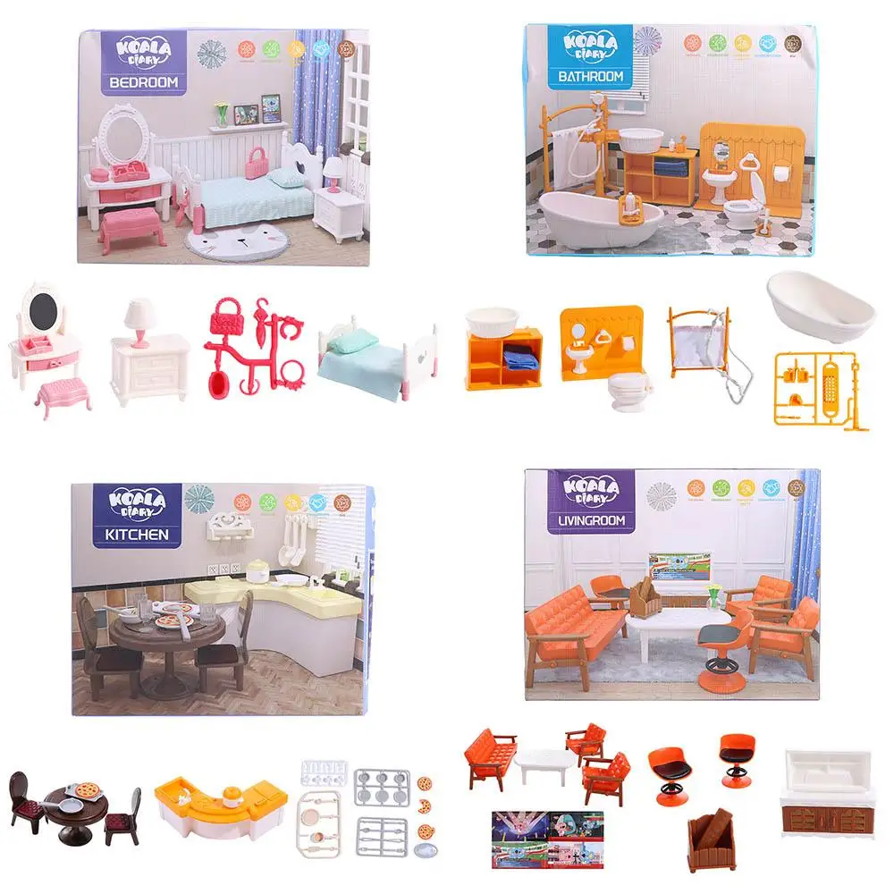 Bathroom Set Furniture Toys House Play Toy Dollhouse Furniture Doll House Decoration Simulation Furniture Miniature Furniture