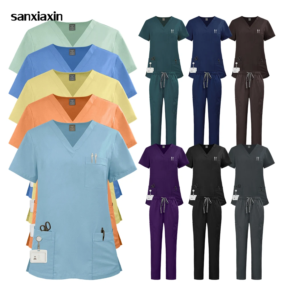 uniforme-medico-farmacia-v-neck-roupas-de-trabalho-de-enfermagem-hospitalar-roupas-de-trabalho-de-medico-roupas-clinicas-cirurgicas-de-dentista-traje-de-beleza