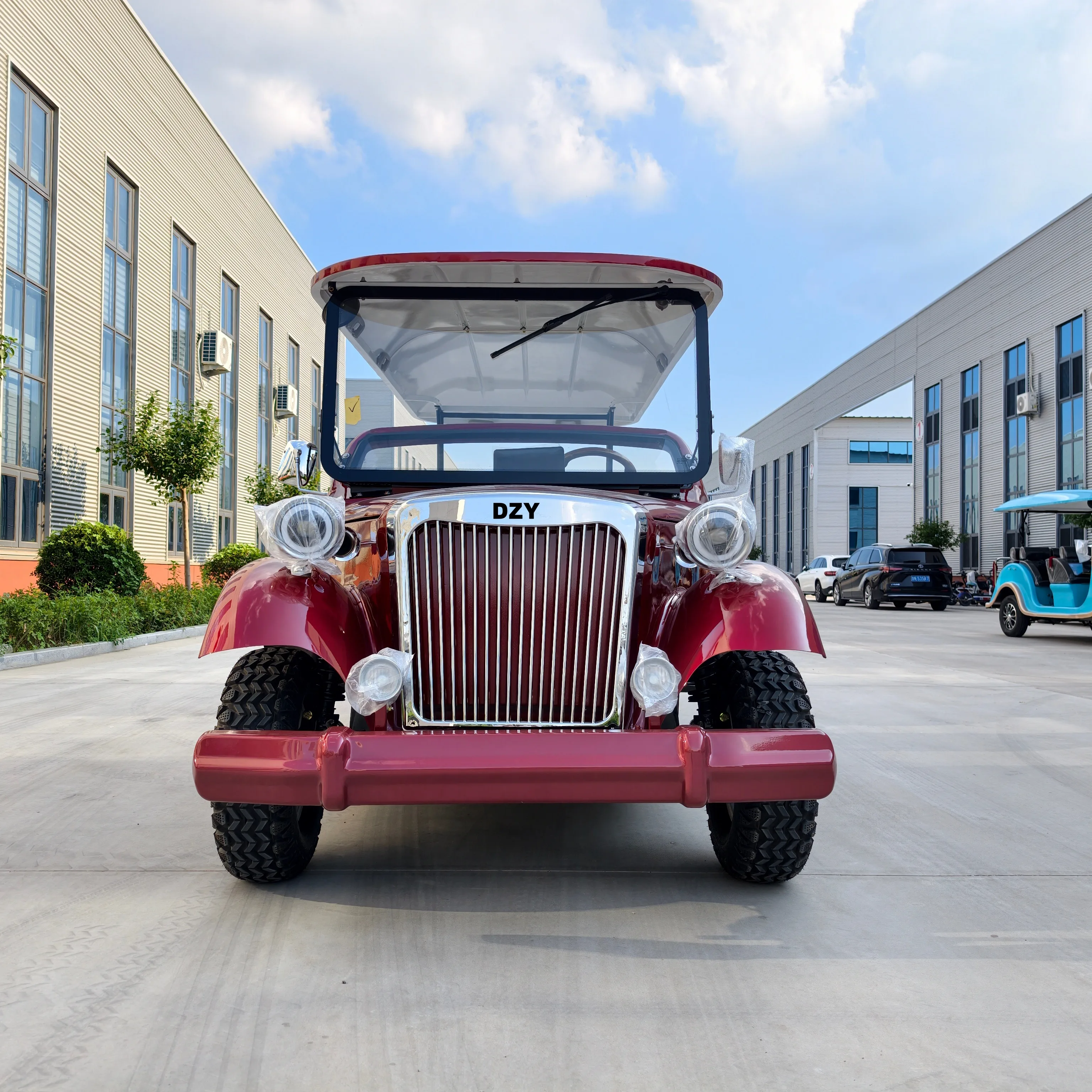 Direct Factory Sale DZY Brand Retro Electric Old-style Car 4WD Export Model Tourist Sightseeing Bus electric sightseeing vehicl