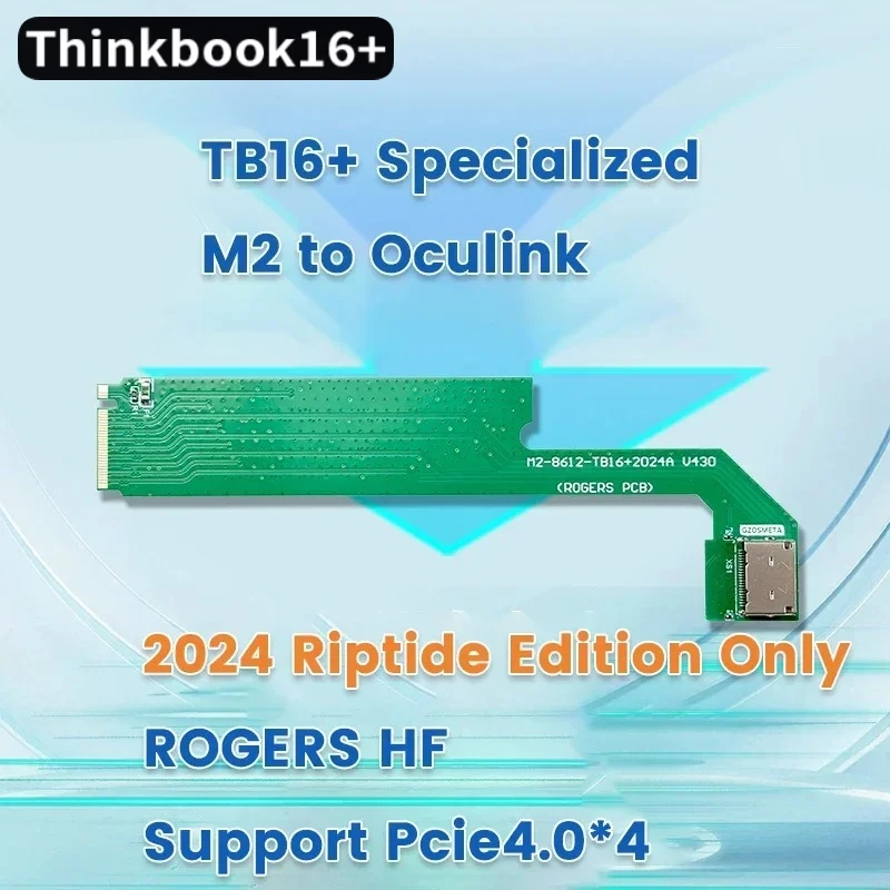 M.2 To Oculink Graphics Dock PCIe 4.0*4 Gen4 Full Speed 64GTS Cable for Thinkbook 14+ 16+ Laptop External GPU Video Card Adapter