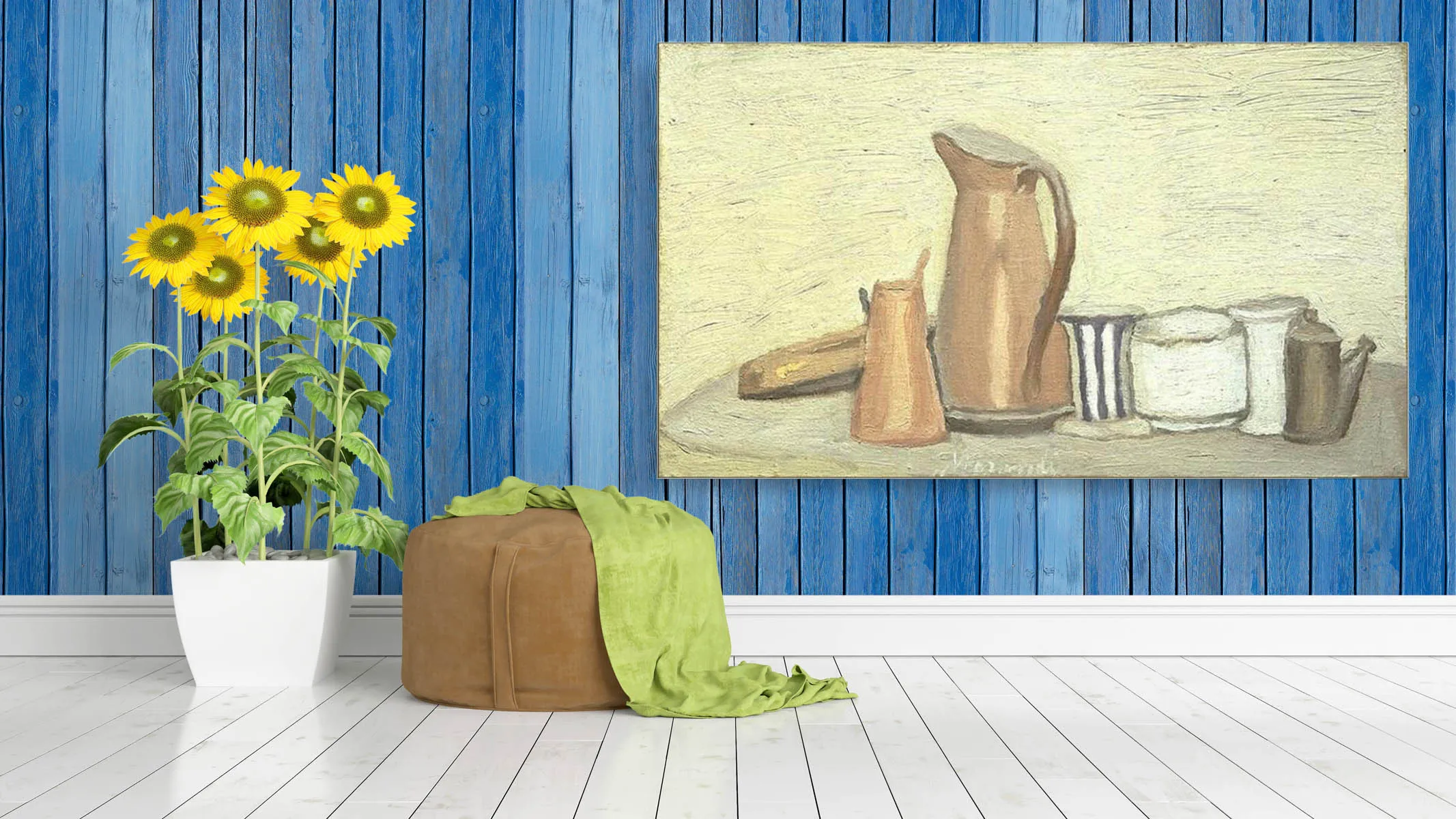 100% Handmade Giorgio Morandi Still Life Famous Oil Painting Canvas Nordic Minimalist Wall Art Living Room Home Decor