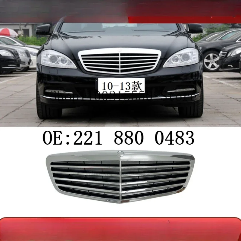 

For Mercedes Benz W221 S Class Grille 2009-2013 OEM 2218800483 Silvery Front Bumper Middle Net After Market Part Replace