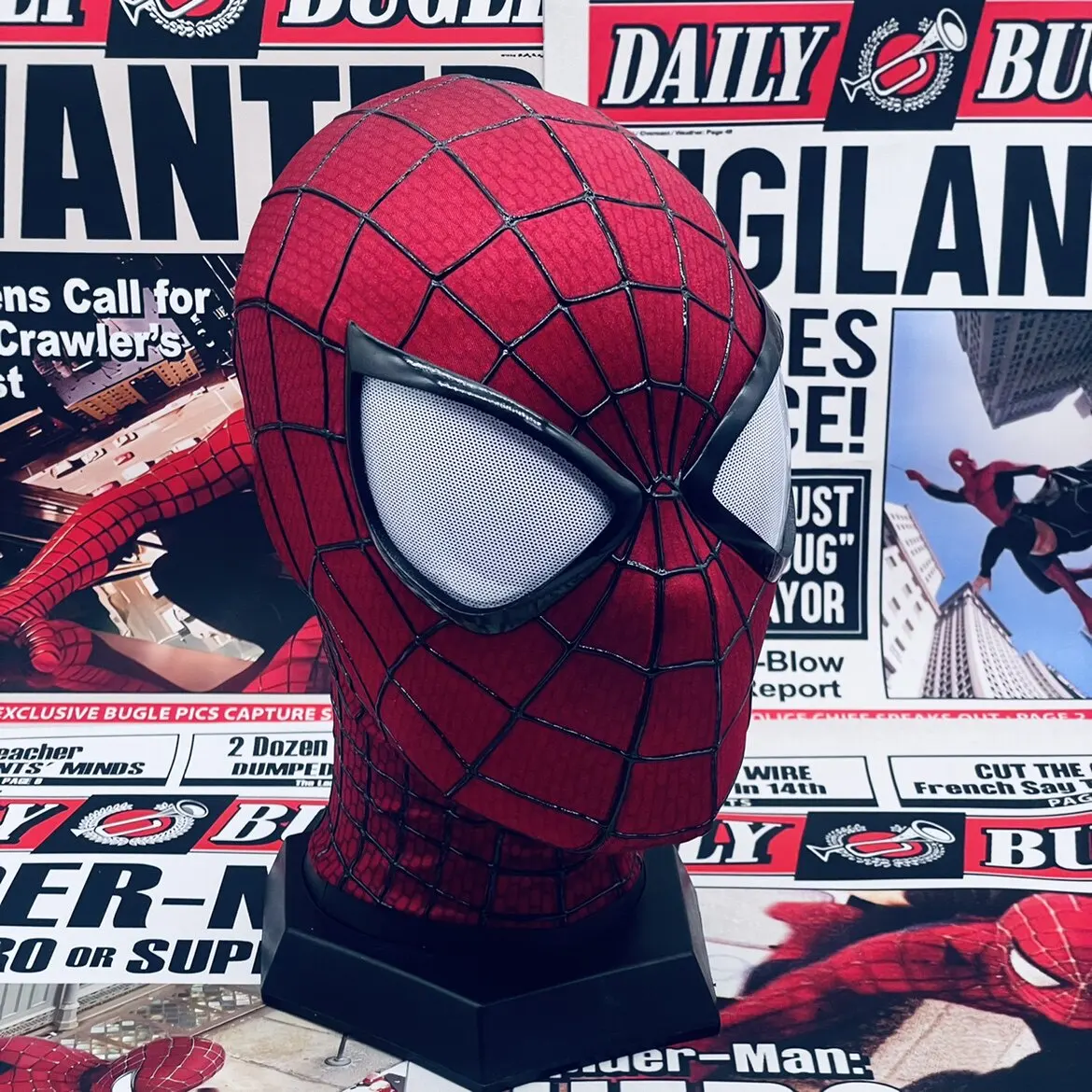 Handmade Spider-Man 2 Movie Accuracy Garfield Version Cosplay Mask Peter Parker Handicraft Collectible Item For Birthday Gifts image 5