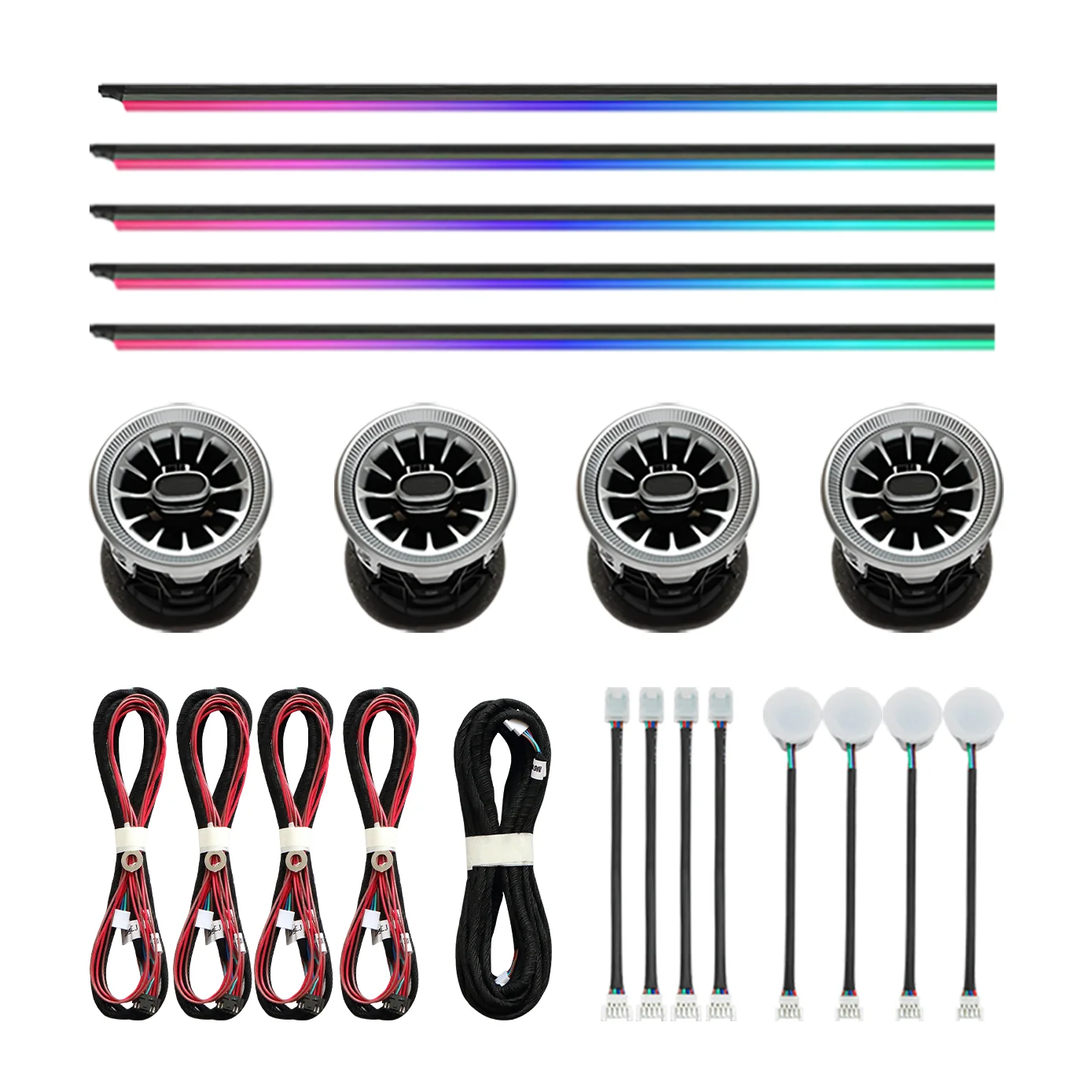 

Светодиодная лампа для салона Jeep Wrangler, новые цветные неоновые атмосферные огни, модификация автомобиля, световая подсветка салона, эффект симфонии.