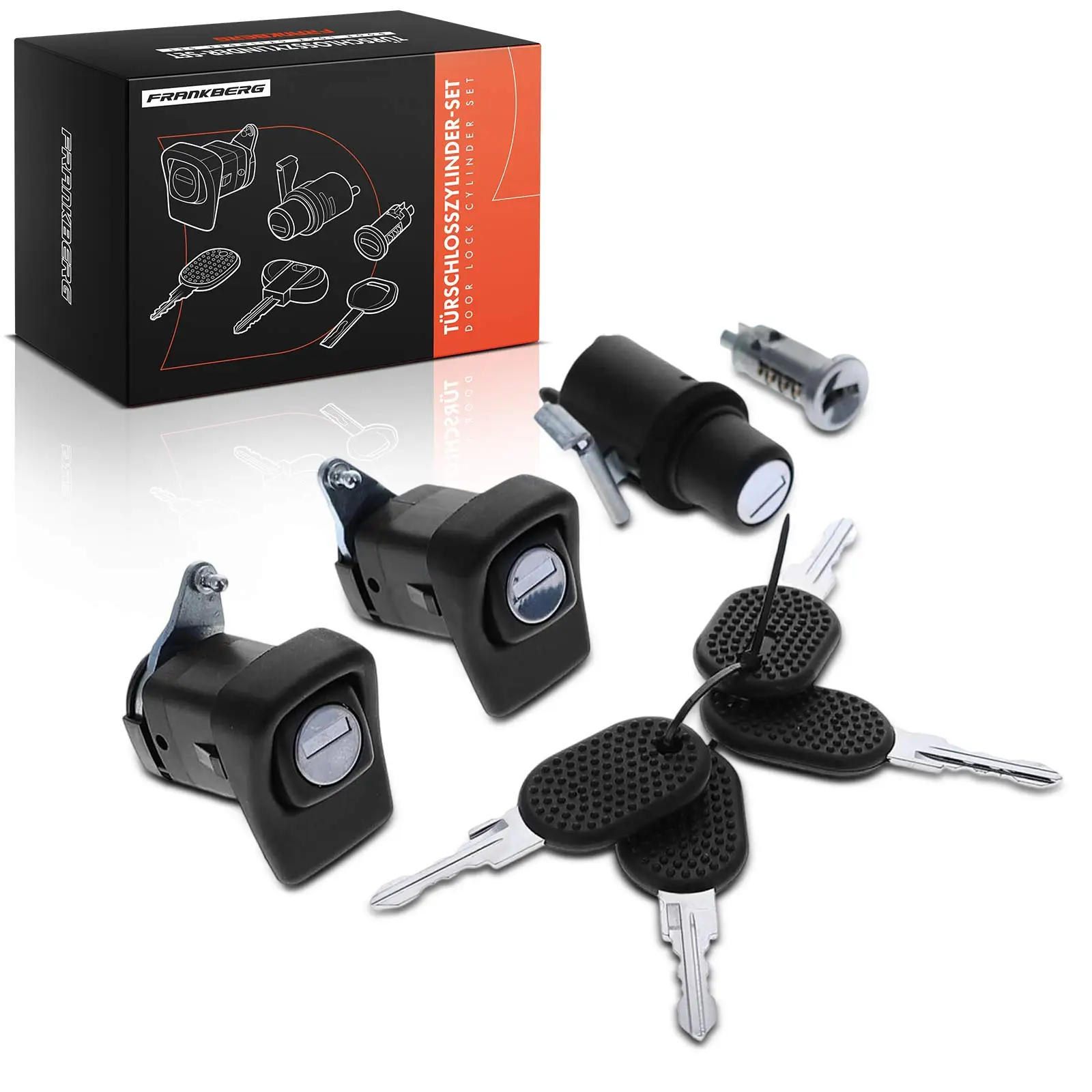 Frankberg 3x slotcilinder achterklep voor Fiat Panda 141 1980-2004 7796720 7696108 7654911