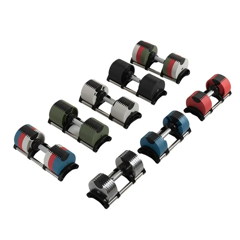 

2024 New Style Unisex 80LB Adjustable Dumbbells 40KG Fitness Weightlifting Bar For Home Use 5LB Increments