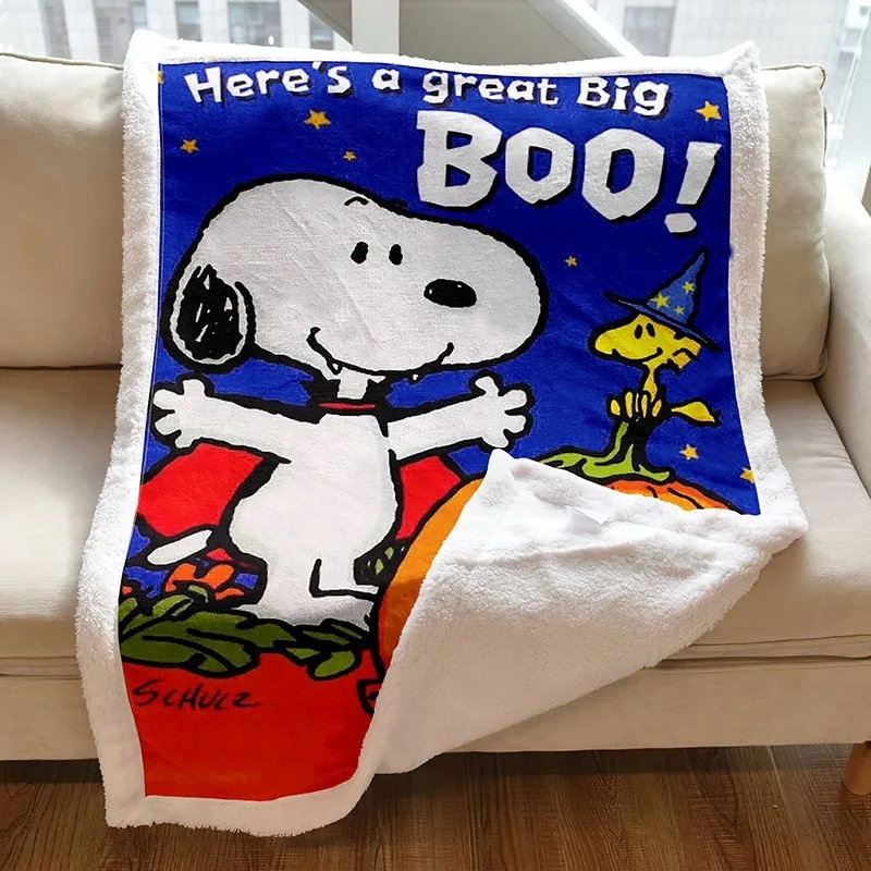 Edredón de Snoopy de dibujos animados para dormitorio, manta doble Universal gruesa para descanso del almuerzo, edredón de aire acondicionado, manta cálida y cómoda