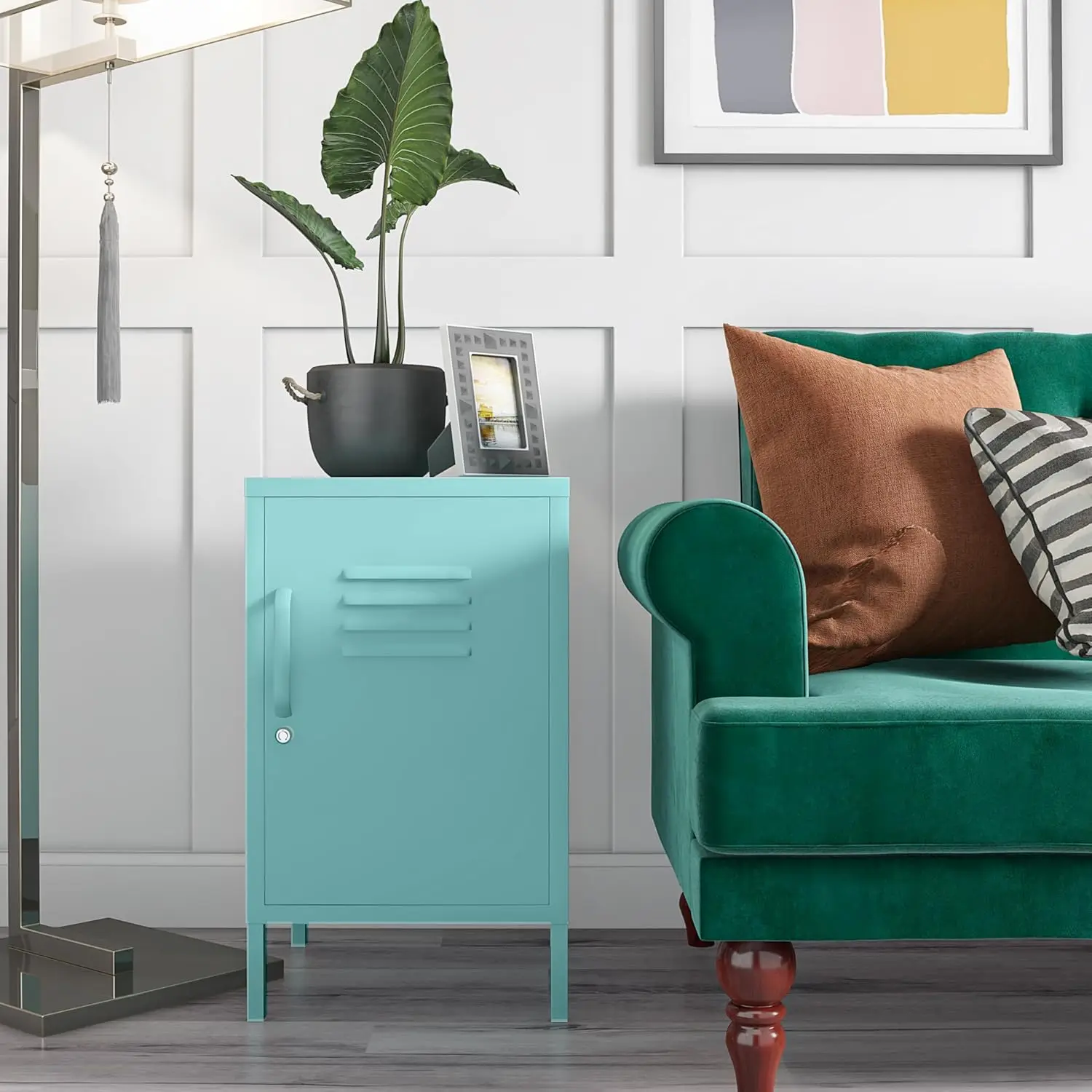 Cache Metal Locker, Mint End Table