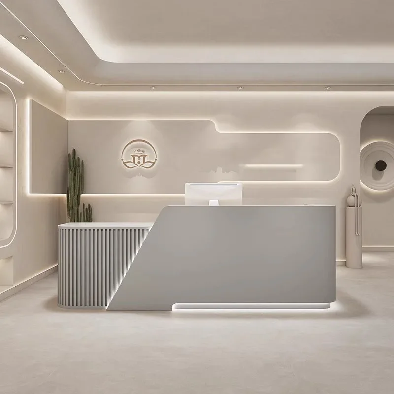 Welcome Church Pulpit Reception Desk Lectern White Laudry Cabinet Podium Stand Small Long Desk Luxury Bureau Unique Furniture