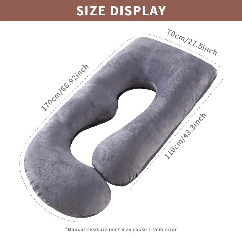 Solvath G Shaped Full Body Pregnancy Pillow with Removable Cover Belly Support for Pregnant Women Sleeping