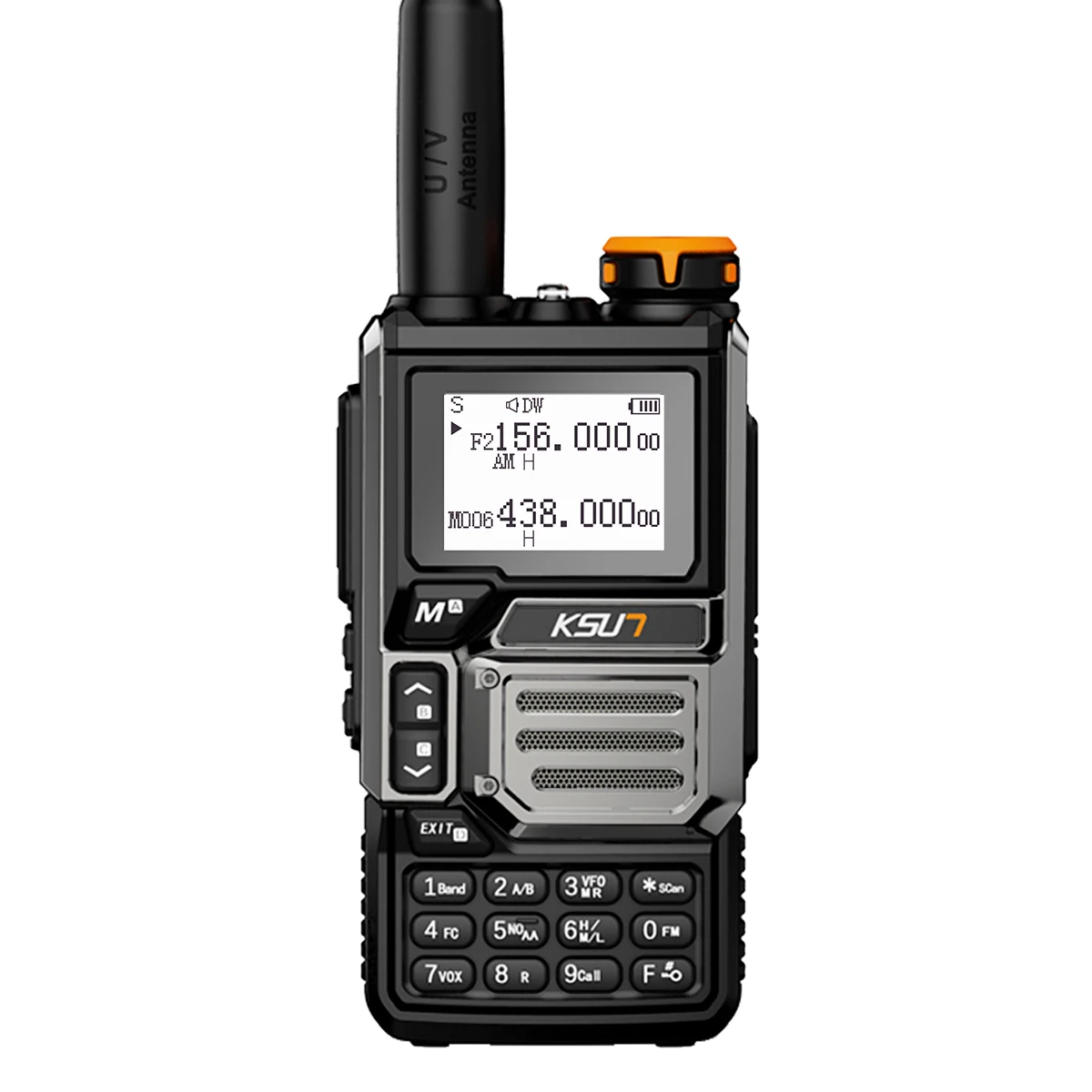 KSUN UV60D NOAA DTMF PTT HF Air Band Receiver VHF UHF Dual Band Radio AM FM Portable Full Band Walkie Talkie With Flashlight