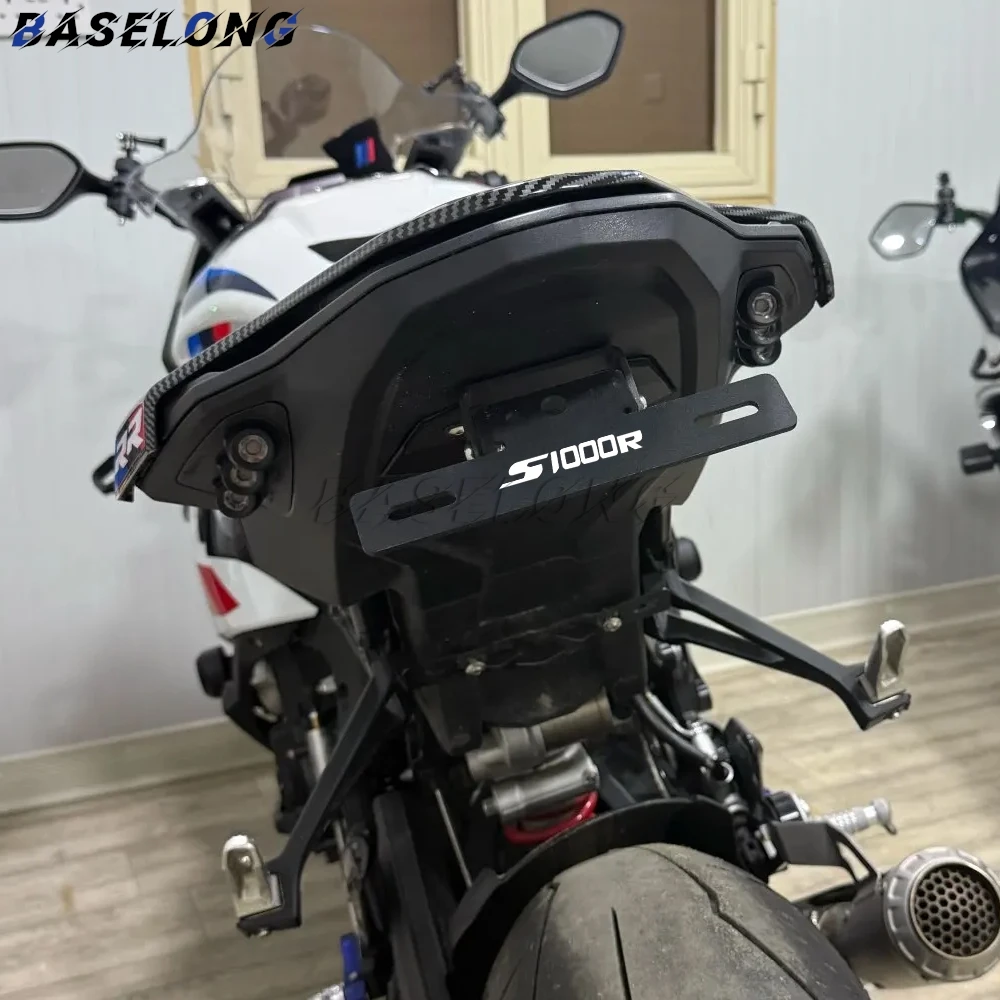 Dla BMW S1000RR S1000R M1000RR M1000R 2019 - 2025 2026 Składany uchwyt tablicy rejestracyjnej, mocowanie tablicy, eliminator błotnika, krótki ogon