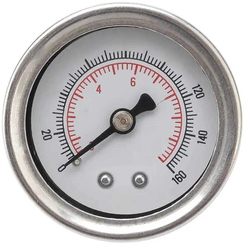 ABMH-Universal 1/8 NPT Fuel Pressure Gauge Liquid Filled Case And Adaptor Kit For Fuel Injection Systems