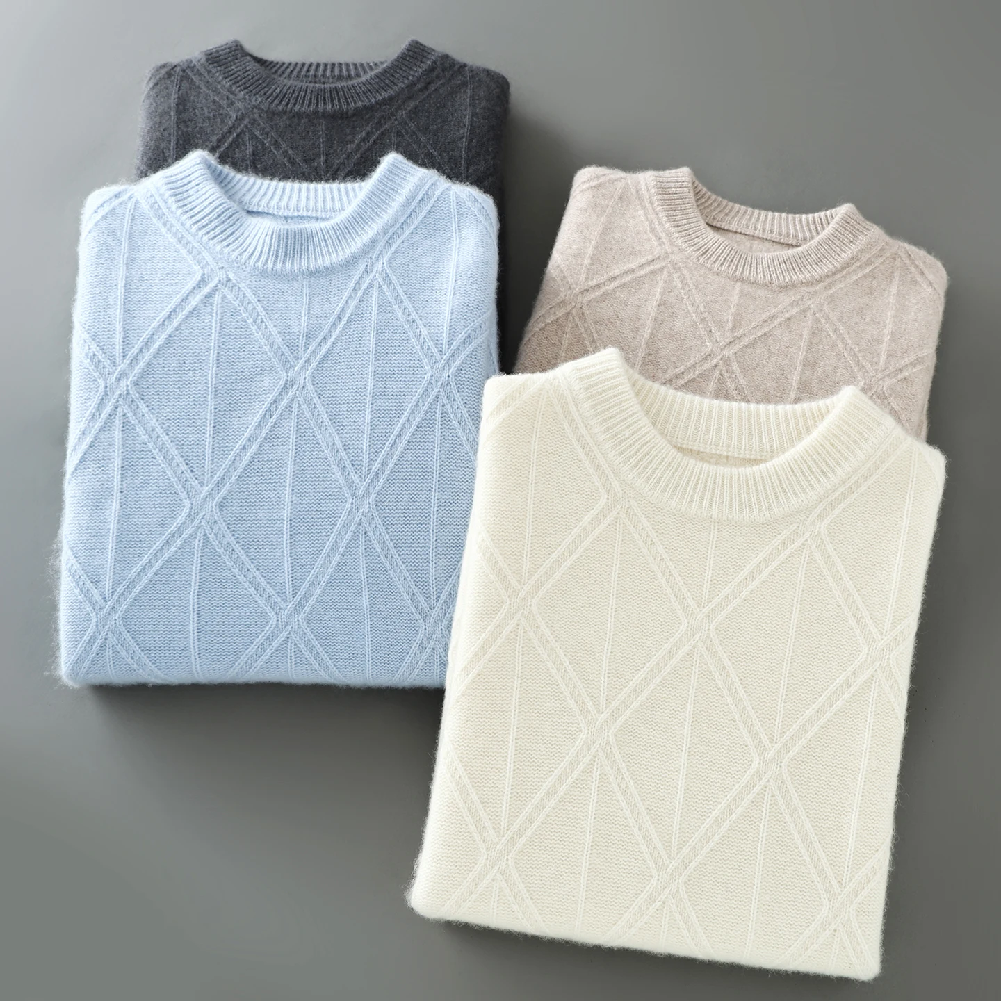 

Women O-neck Twist Flower Jacquard Wool Sweater Autumn Winter Thicken Pullover Soft Cashmere Tops 100% Merino Wool Knitwear