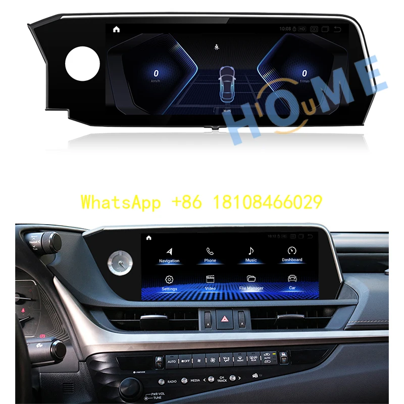 

New 12.5" Qualcomm Android 12 Car Radio CarPlay for Lexus ES ES200 ES250 ES350 ES300H Multimedia Video Player Autoradio 18-22