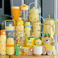 New Arrival Hot Original 2025 Tropical Charm Series Vacuum Cups Ceramic Mugs Cute Large Capacity Sweet Water Cups Birthday Gifts