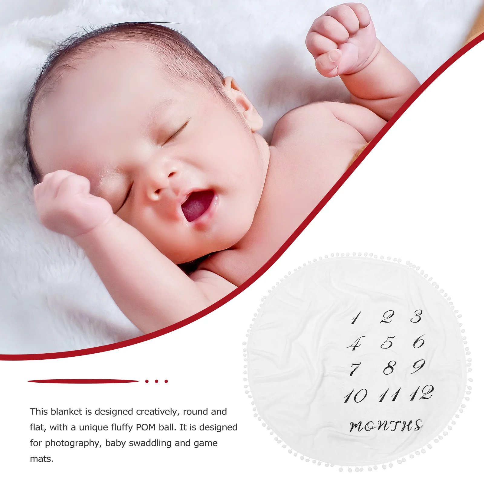 

Month For Photography Swaddle Swaddle Blanket Wrap Infant Photography Prop Infant Blanket Prop Soft Warm