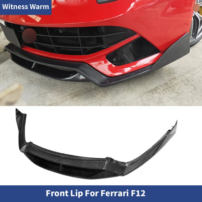 Lèvre de pare-chocs avant forgée en Fiber de carbone, pour séparateurs avant Ferrari F12 Berlinetta 2013 2014 2015 2016
