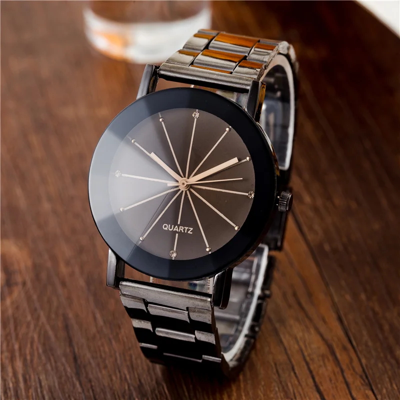 

Fashion Casual Men's Watches Mens Watches Black Stainless Steel Band Quartz Wristwatch horloge heren montres homme reloj hombre