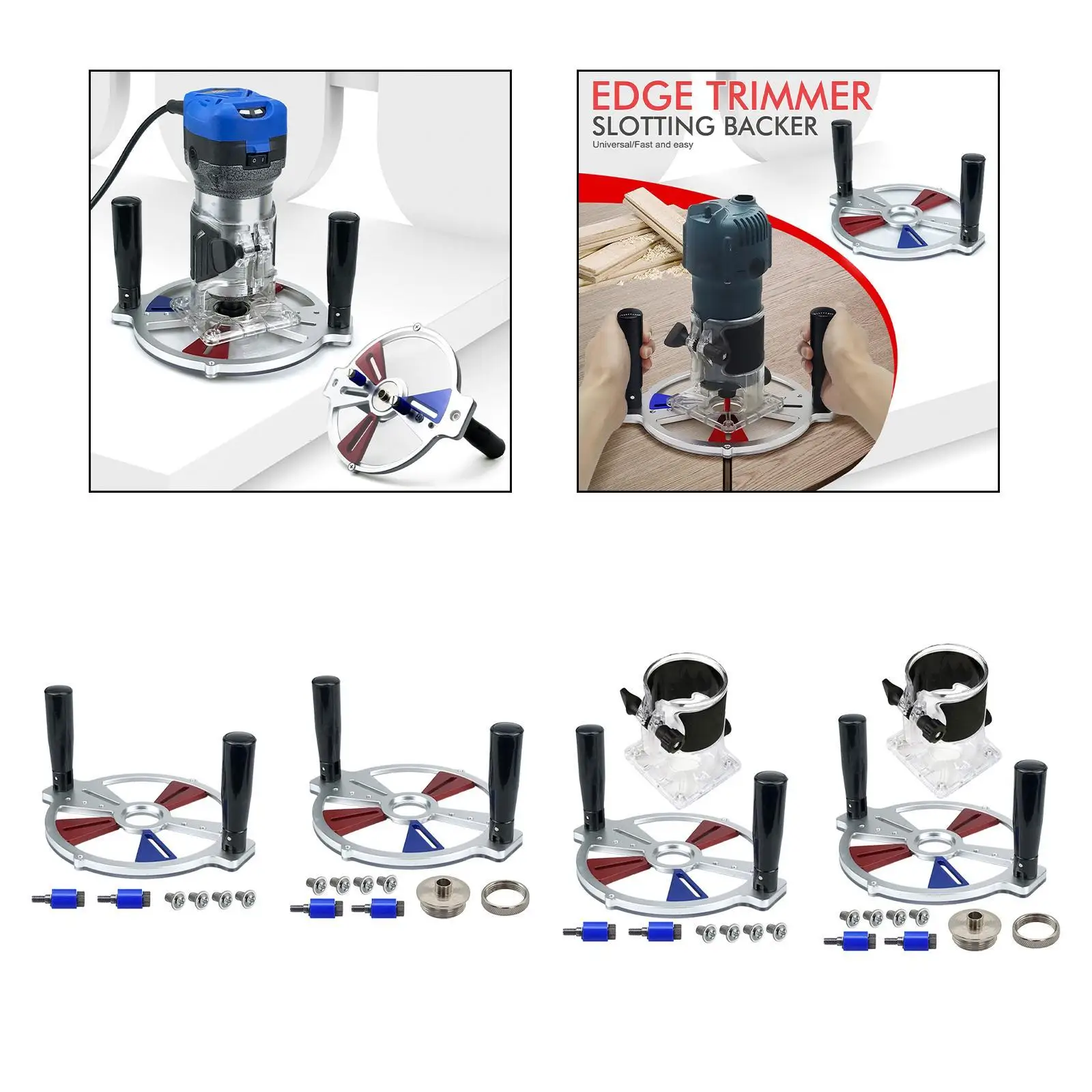 Trimming Machine Backer Compact Professional Portable with Folding Handle Multifunctional Milling Slot Backing Milling Base