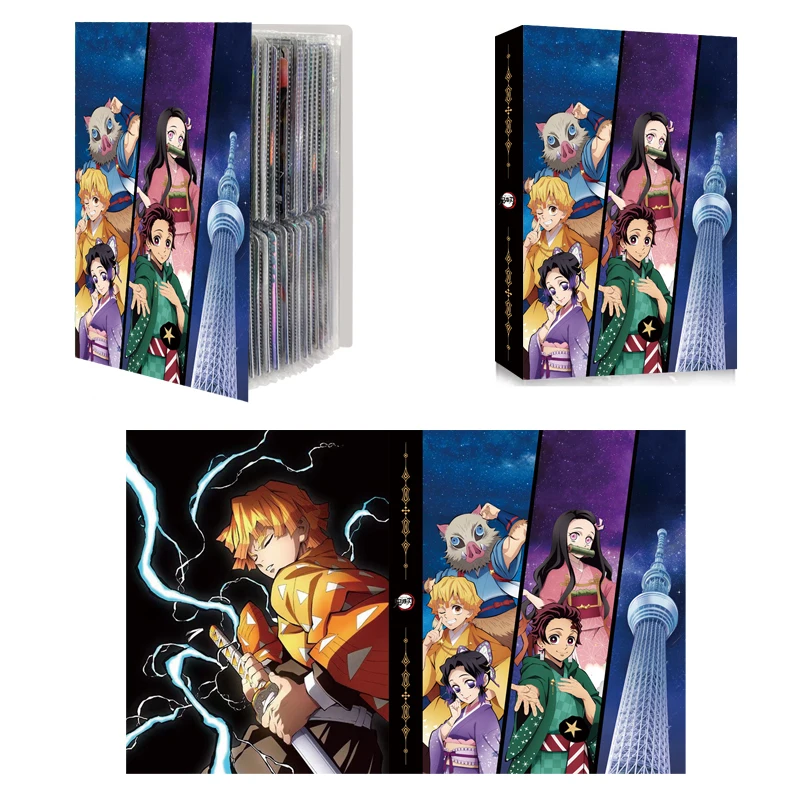 Album de cartes Anime Genshin Impact Demon Slayer, livre de cartes, carte Anime, porte-lettre, classeur, cahier, collection, dossier, jouets, 240