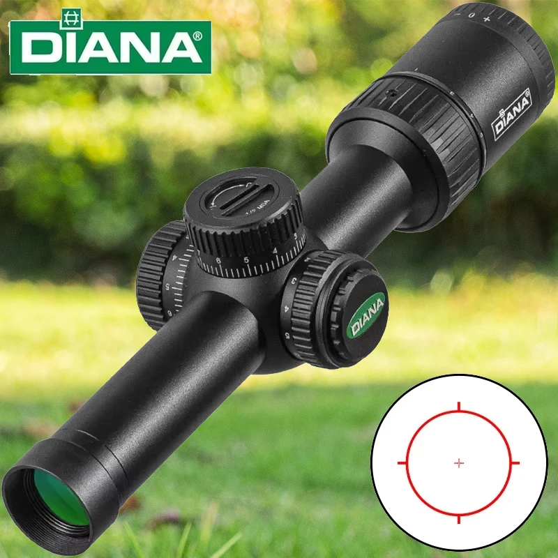 HD 1-6X24 FFP Scope Compact Scope First Focal Plane Tactical Hunting Riflescopes DIANA Lock Reset Shooting Optical Sights