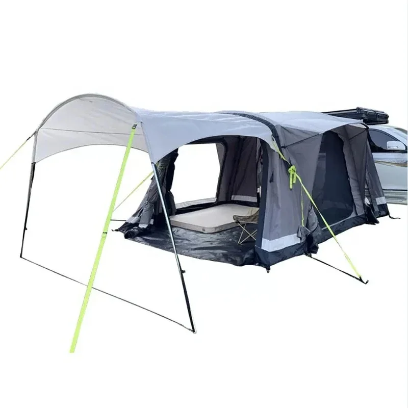 Weatherproof 4-Season Double-Layer Thickened Rainproof Portable Quick-Automatic Setup Inflatable Car-Mounted Camping Tent