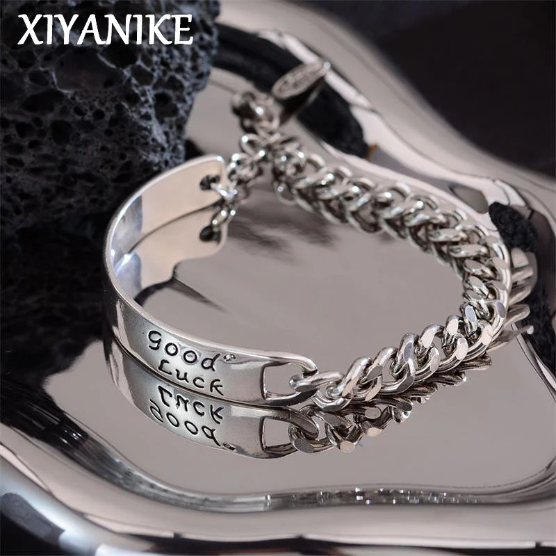 

XIYANIKE Personalised Vintage Tank Chain Bracelet For Women Girl Punk Fashion New Jewelry Gift Party Rock pulseras mujer