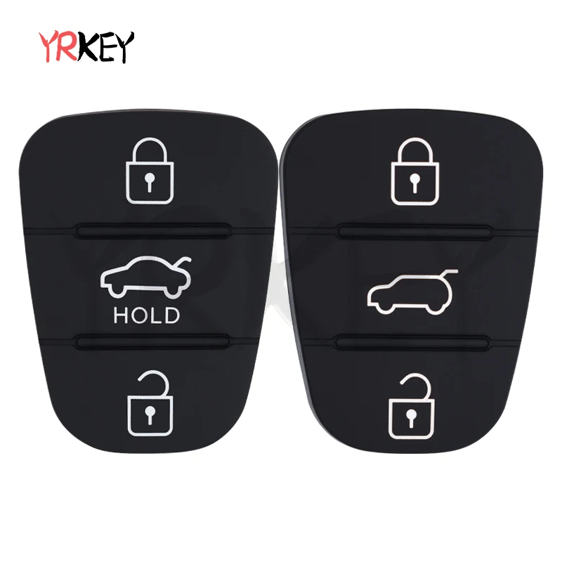 3 Buttons New Flip Remote Car Key Soft Rubber Pad For Hyundai IX35 I30 Accent For Kia K2 K5 Rio Replacement Car Key Push-Button