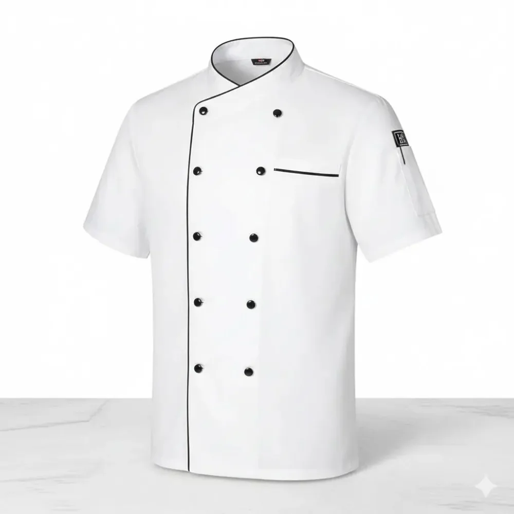 

Дышащая мужская поварская куртка однотонного цвета с коротким или длинным рукавом, рабочая рубашка для кухни, униформа для поваров, для ресторанов и отелей