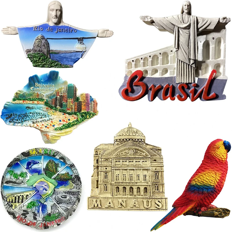 

Brazil Fridge Magnets Message Board Decorative South America Travel Souvenir Rio de Janeiro Refrigerator Sticker Home Decor Gift