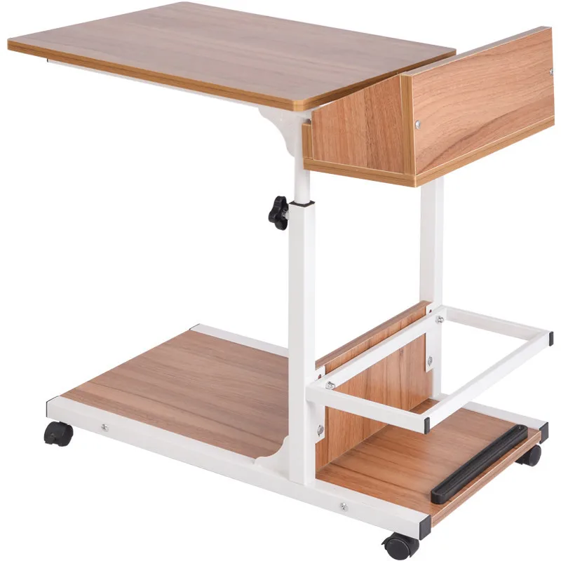 Portable Table Adjustable Lifting Standing Laptop Desk Bedroom Removable Storage Small Side Table Mini Sofa Cabinet