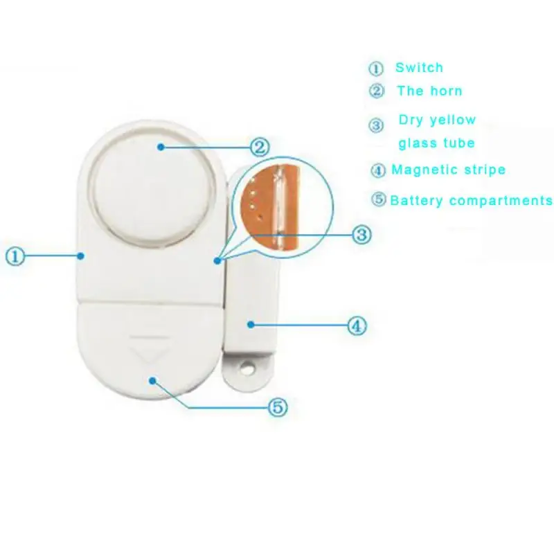 Tenky wi fi casa janela/porta sensor sem fio sistema de alarme entrada magnética contêm botão célula kits sistema segurança em casa detector