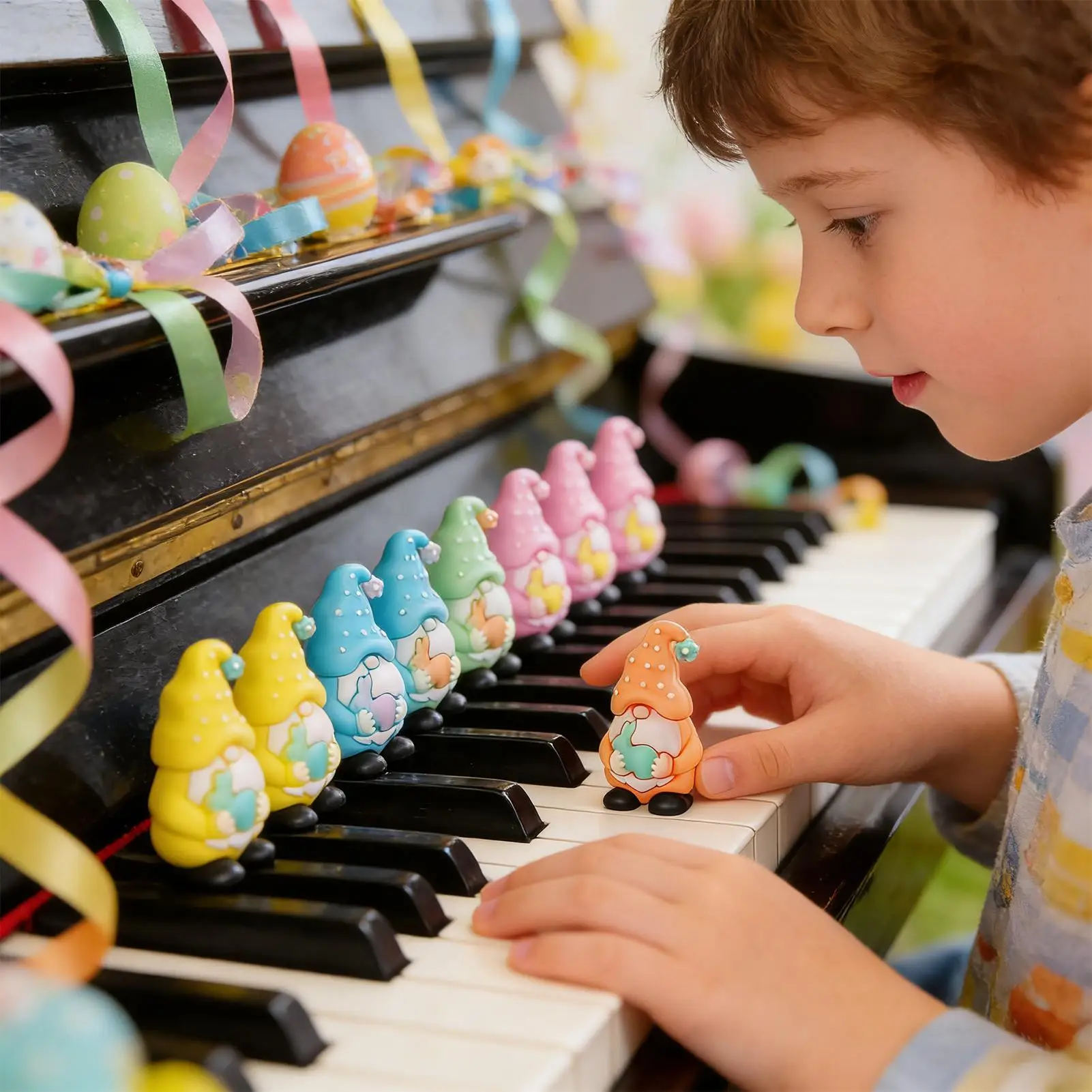 

50 шт. пасхальных мини-фигурок кроликов-гномов, безликих кроликов-гномов, украшений, маленьких сказочных гномов-кроликов, статуэток