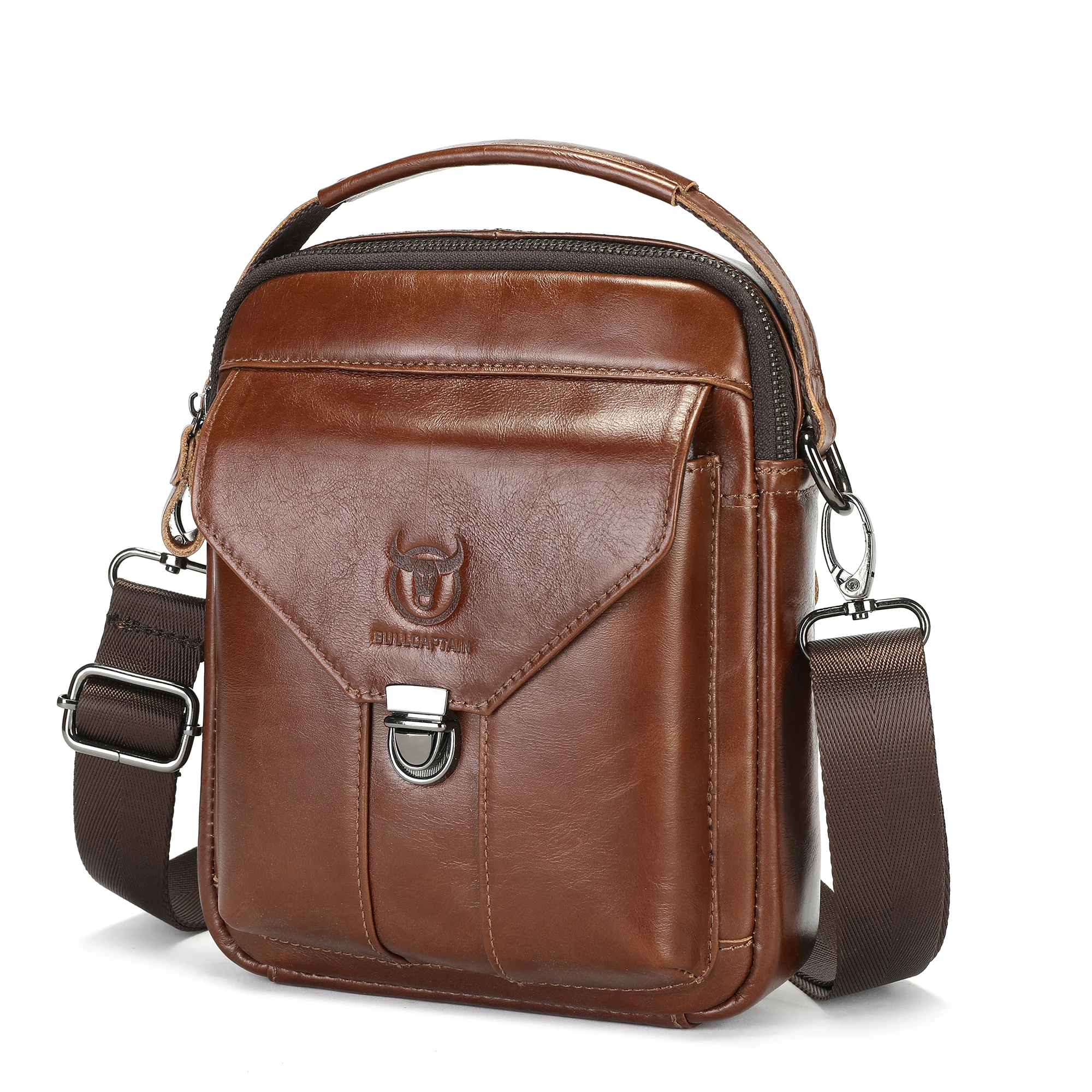 

Genuine leather Sling Shoulder Bag Men Messenger Bag Lightweight Small Crossbody for Business Handbag Everyday Casual Travel