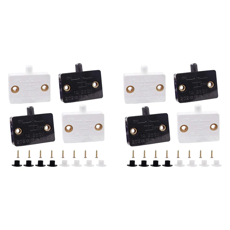 A01F-8 Pcs 캐비닛 도어 스위치 캐비닛 램프 스위치 서랍 12V 24V 110V 용 닫힌 문에서 열림