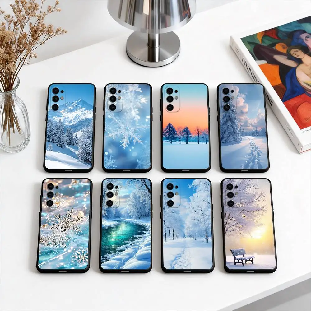 

Beautful S-Snowscape Phone Case For Samsung S25,S24,S21,S22,S23,S30,Ultra,S20,Plus,Fe,Soft Silicone Black Cover