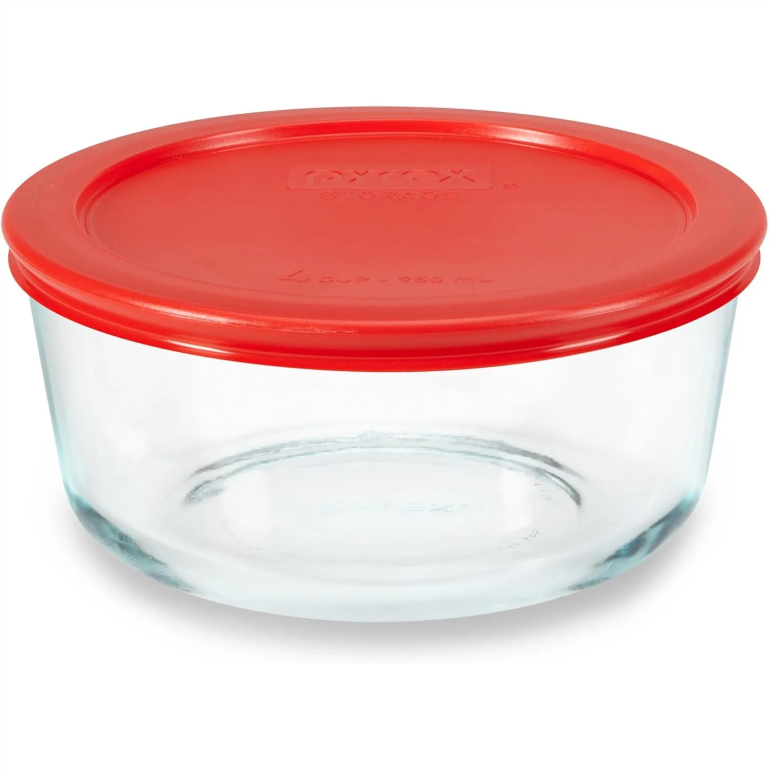 Recipiente de Vidrio para Almacenamiento de Alimentos de 4 Tazas, Pyrex Simply Store con Tapa Libre de BPA, Apto para Congelador, Microondas y Lavavajillas
