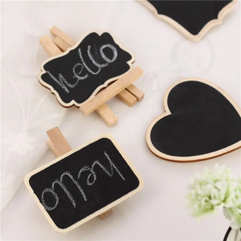 Mini pizarra de madera para el Día de San Valentín, arreglo Floral, decoración de mesa, adorno de Bar, tarjeta de inserción suculenta, etiqueta de precio, 5 uds.