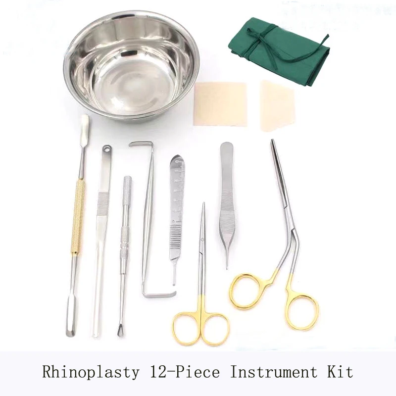 Rhinoplasty instrument kit cosmetic plastic stainless steel stripper prosthesis placement forceps nose instrument tool