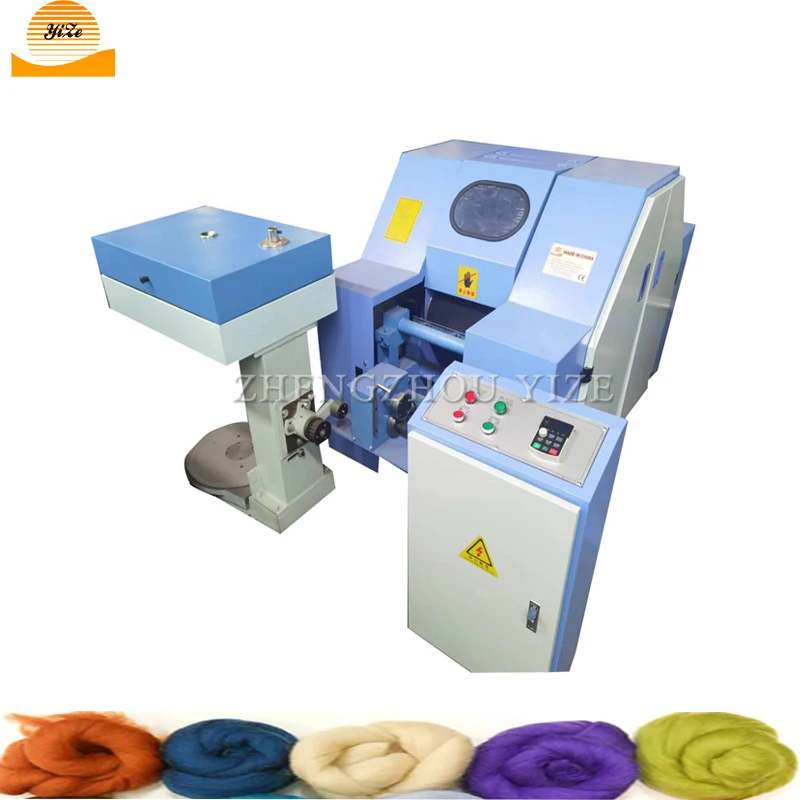 Needle Garniture Sheep Wool Carding Machine Blended Alpaca Cotton Fibic Slivering Craded Combing Strips Machinery