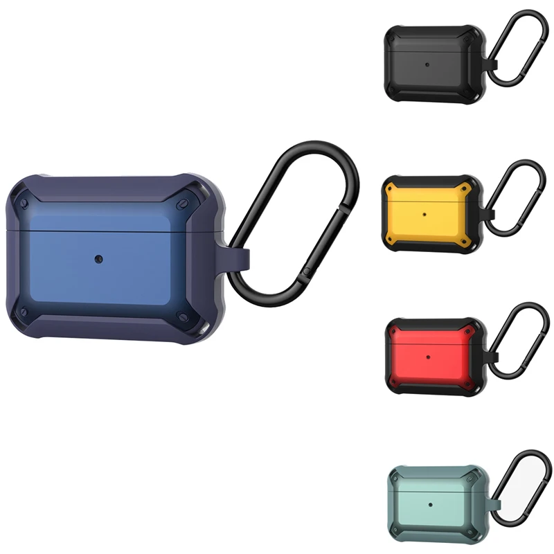 ปกอ่อนสําหรับ Apple Pro กรณี TPU PC Anti-Fall อุปกรณ์เสริมหูฟังไร้สายพร้อมพวงกุญแจ