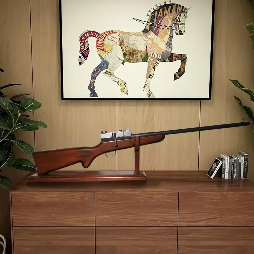 

Винтажный декоративный кронштейн для модели дробовика, поделки на основании пистолета из цельного дерева