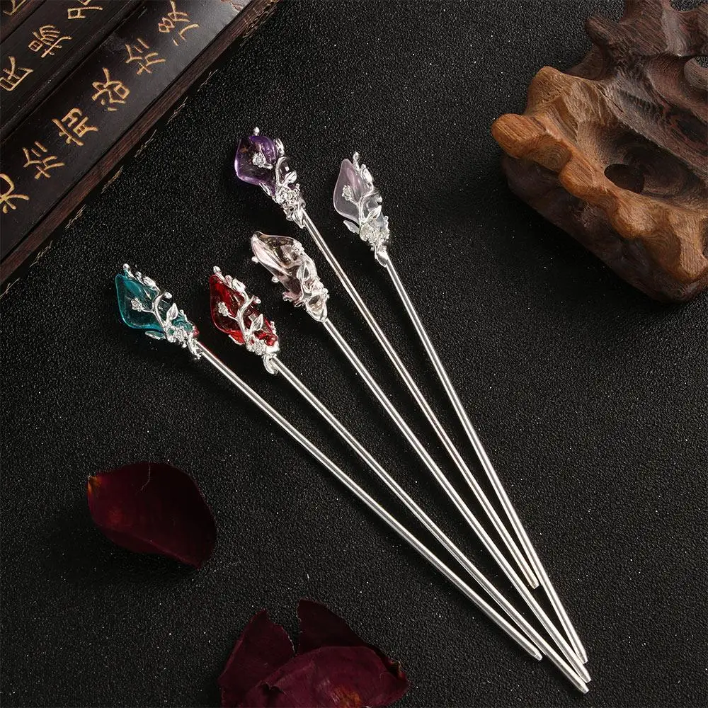 

Women Female Vintage Metal Hanfu Accessories Chinese Style Metal Hairpin Hair Chopsticks Hair Fork Hair Stick