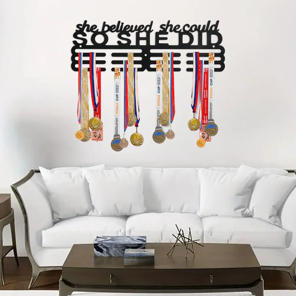 1pc Medal Holder Wall Mount Easy to Install Race Runner for Your Medals Hanger Display Upgrade